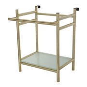 KINGSTON BRASS VPB2216307 22-Inch Console Sink Base with Glass Shelf, Brushed Brass VPB2216307